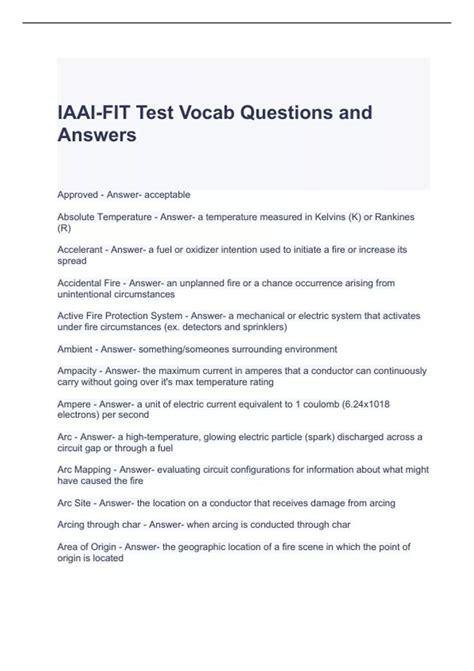 iaai fit test flashcards